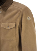 Moncler Shacket With Teddy Effect Ribbed Velvet Trim