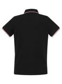 Moncler Cotton Pique Polo Shirt With Tricolor Trim