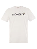 Moncler T-shirt avec logo en coton afflué