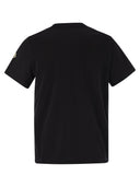 Moncler Cotton T Shirt With Embroidered Tricolour Logo