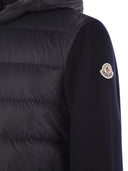 Sudadera de lana acolchada de Moncler con capucha y cremallera