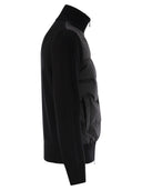 Moncler uld polstret cardigan med lynlås