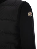 Moncler uld polstret cardigan med lynlås