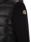 Moncler Wool Lined Hooded Zip Up Sweatshirt