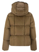 Moncler Castelnou Short Down Jacket With Hood And Square Quilting