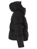 Moncler Castelnou Short Down Jacket With Hood And Square Quilting