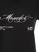 Camisa de algodón Moncler con logotipo cursivo bordado