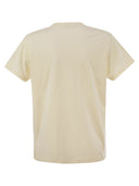 Moncler Cotton T Shirt With Tone On Tone Embroidered Logo