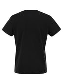 Moncler Cotton T Shirt With Tone On Tone Embroidered Logo