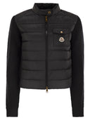 Moncler wyściełany wełniany kardigan z ZIP