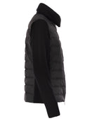 Moncler gepolsterte Woll -Strickjacke mit Reißverschluss