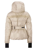Moncler Grenoble Mondim Metallic Ski Jacket With Shearling Hood
