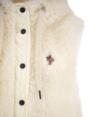 Moncler Grenoble Arve Teddy Effect Fleece Padded Gilet With Hood