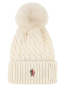 Moncler Grenoble Wool Hat med Pom Pom