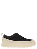 Moncler Moncler Altive Suede And Nubuck Leather Trainer