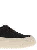 Moncler Moncler Altive Suede And Nubuck Leather Trainer