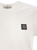 Stone Island Short Sleeved T Shirt With Compass Logo Patch