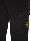 Stone Island Cargo Trousers In Cotton Twill