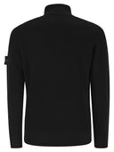 Stone Island Sweater With Zip And Thin Ribbed Edges