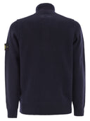 Stone Island Jumper With Short Zip And Felt Details