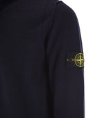Stone Island Jumper With Short Zip And Felt Details