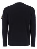 Stone Island Crew Neck Jumper With Ribbed Edges