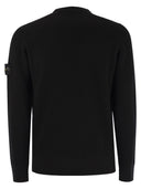Stone Island Crew Neck Jumper With Ribbed Edges