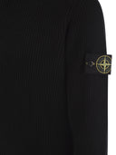 Stone Island Crew Neck Jumper With Ribbed Edges