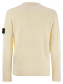 Stone Island Crew Neck Jumper With Ribbed Edges