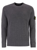 Stone Island Crew Skiewek z żebrowymi krawędziami