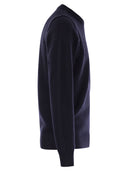 Stone Island Crew Neck Jumper With Reverse Stitch Details