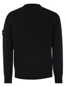 Stone Island Crew Neck Jumper With Reverse Stitch Details