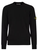 Stone Island Crew Neck Jumper With Reverse Stitch Details
