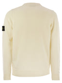 Stone Island Crew Neck Jumper With Reverse Stitch Details