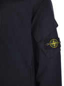 Stone Island Hoodie With Zip And Sleeve Pockets
