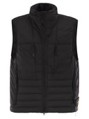 Stone Island Down Vest With Seamless Channels And Drip Protection