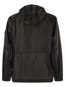 Stone Island Lightweight Hooded Jacket With Anti Drip And Reflective Details