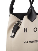 Bolsa de compras de lienzo medio de Hogan Script