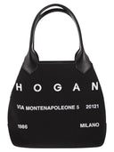 Hogan Script Medium Canvas Shopping Bag