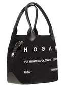 Hogan Script Medium Canvas Shopping Bag