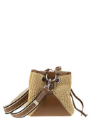 Hogan Hocket Mini Raffia y cubo de cuero