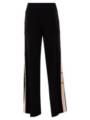 Elisabetta Franchi Knitted Trousers With Shiny Viscose Stripes