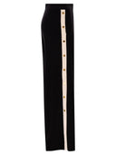 Elisabetta Franchi Knitted Trousers With Shiny Viscose Stripes