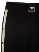 Elisabetta Franchi Knitted Trousers With Shiny Viscose Stripes