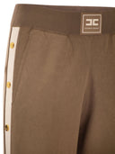 Elisabetta Franchi Knitted Trousers With Shiny Viscose Stripes