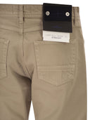 Stone Island 5 Pocket Trousers In Cotton Twill