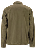 Stone Island regular fit overshirt met ritssluiting en zak