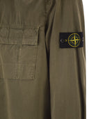Stone Island regular fit overshirt met ritssluiting en zak