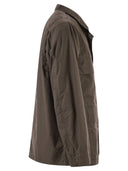 Stone Island Field Jacket With Pigmented Wax Coating