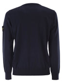 Stone Island Crew Neck Jumper With Small Lapel